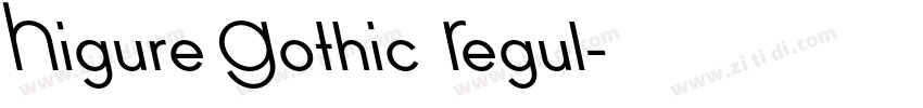 Higure Gothic  Regul字体转换